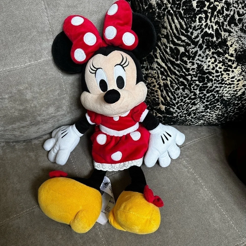 Disney Minnie Mouse Plush with Red and Yellow Accents